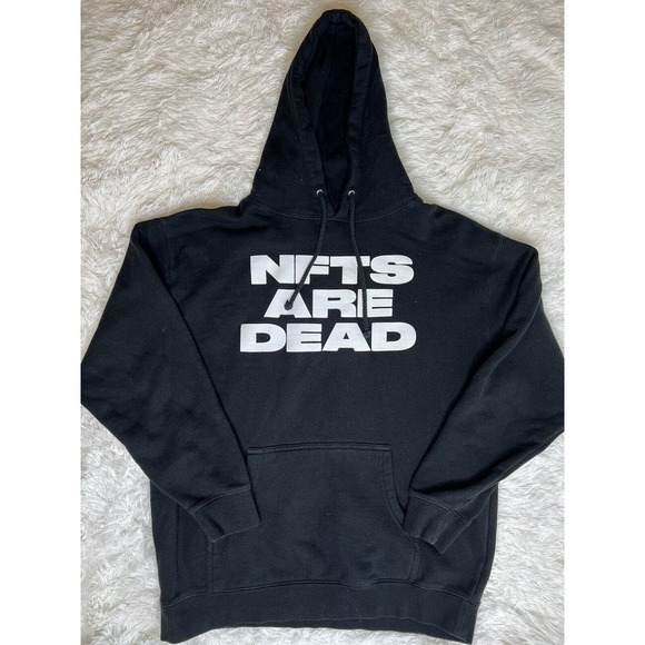 The‎ Hundreds NFTs Are Dead Pullover ABS Adam Bomb Squad Black Hoodie Size Large - Picture 1 of 11